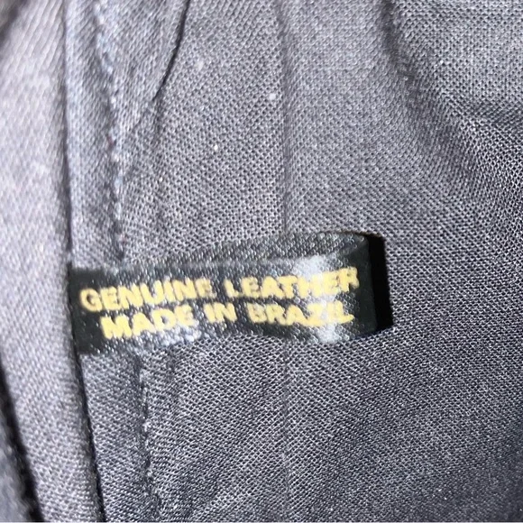 Gold Woven Brazilian Leather Crossbody - Picture 11 of 12